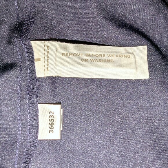 LOFT | Floral Button Front Spaghetti Strap Mini Dress in Navy & Turquoise | 6 - Picture 10 of 13